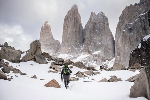 towers base in winter