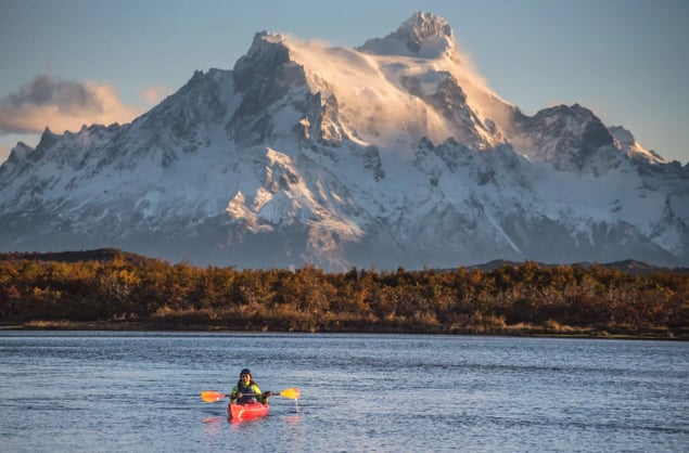 Kayaking the Serrano River in Torres del Paine - Webp