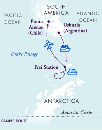 express antarctica map